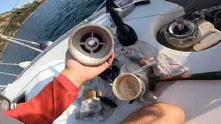 How to Service your Lofrans Anchor Windlass  Cleaning and Greasing  Vertical 1000 Wattage [upl. by Eremihc897]