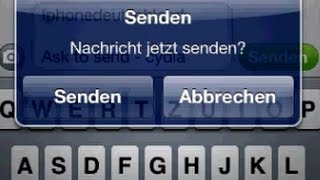 iPhone  Vor dem versenden von SMS und Emails Fragen ob diese versendet werden sollen [upl. by Ylloh]