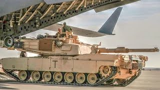 C17 Globemaster III Loading M1A1 ABRAMS Tank [upl. by Yttel]