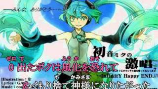 【ニコカラ】初音ミクの激唱offvocal [upl. by Ellenig]