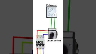 3Phase Volt Meter Wiring With Selector Switch shorts [upl. by Mendez606]