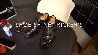 Shoe ShineTricker’s『BOURTON』 靴磨き トリッカーズ [upl. by Koch117]