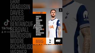 Tottenham LIVE LINEUP tottenham spurs premierleague football soccer son nike nikefootball [upl. by Assenev157]