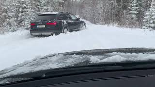 Audi A6 C6 30 TDI Allroad Quattro amp Audi A6 C7 30 TDI Allroad Playing in snow Watch till the end [upl. by Lakym]