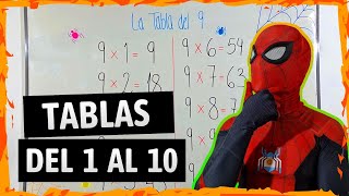 TABLAS DE MULTIPLICAR DEL 1 AL 10  SUPER FÁCIL 🕷 [upl. by Ghiselin]