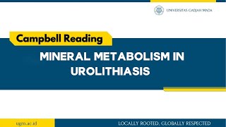 Campbell Reading Mineral metabolism in Urolithiasis [upl. by Hjerpe]