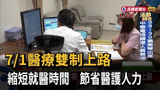 71醫療雙制上路 縮短就醫時間 節省醫護人力－民視新聞 [upl. by Ecinnej199]