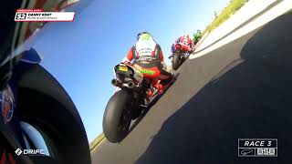 2024 Bennetts British Superbikes RD3 Donington Park  final two laps from onboard [upl. by Anaiq]