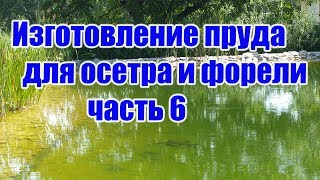 Изготовление пруда для осетра и форели часть 6 [upl. by Eniamert]