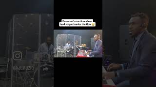 DRUMMER’S REACTION WHEN SINGER BREAKS THE FLOW 😅 gospelmusic grace music gospelmusician gospel [upl. by Ogilvie715]