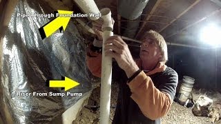 How To Install Sump Pump and Core Foundation Wall for Discharge DIY Project by Apple Drains [upl. by Eeresed847]