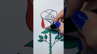 How to draw a rose simple 🌹 Easy drawing step by step [upl. by Atsok]