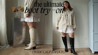 trying on 8 different wide calf boots from different brands [upl. by Avi]