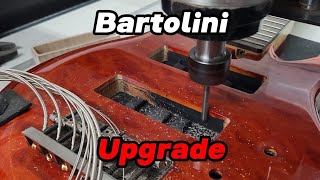 Bartolini pickup and preamp installation on a Yamaha TRB6 [upl. by Lybis248]