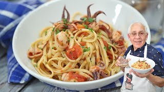 Linguine with Calamari in Tomato Sauce [upl. by Jarrell69]