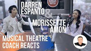 Musical Theatre Coach Reacts MORISSETTE amp DARREN ESPANTO A Whole New World Aladdin [upl. by Lanny]