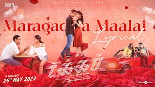 Maragadha Maalai Lyric Video  Takkar Tamil  Siddharth  Karthik G Krish  Nivas K Prasanna [upl. by Aivon582]