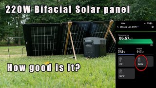 Ecoflow 220W BiFacial Solar Panel Review  Offgrid camping [upl. by Corny]