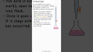 TITRATION  Chemistry Science Revision GCSE school exams [upl. by Tiffany]