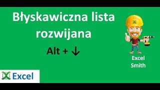 Excel  Błyskawiczna lista rozwijana Alt  ↓  porada 381 [upl. by Demetre]