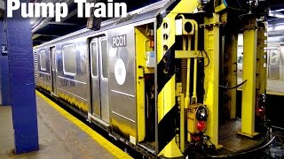 ⁴ᴷ NYC Subway R65Type Pump Train [upl. by Einnek]