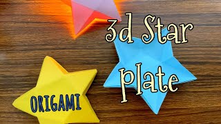 Fivepointed star plate origami tutorial [upl. by Frank624]