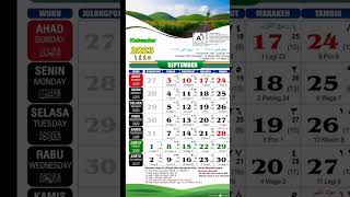 Kalender Bulan September 2023 Kalender Tahun 2023 [upl. by Ynaoj205]