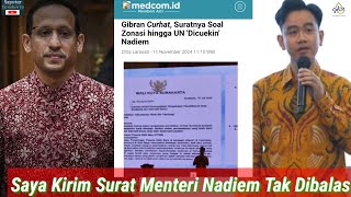 Gibran Mendadak Nada Tinggi Kadisdik Kaget Dicuwekin Menteri Nadiem Kirim Surat Aduan Dicuwekin [upl. by Tutto]