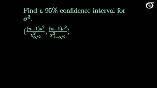 Confidence Intervals for One Population Variance [upl. by Aicenad]