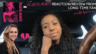 PLASTIC HEARTS by Miley Cyrus  Album Reaction  Review with lyrics [upl. by Barcroft]