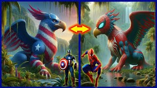 Superheroes but Hippogriffs 💥 Avengers vs DC  All Marvel Characters avengers shorts marvel dc [upl. by Nytsirk243]