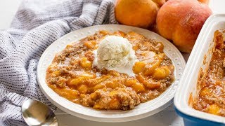 How to Make The Best Ever Peach Crisp  The Stay At Home Chef [upl. by Jago]