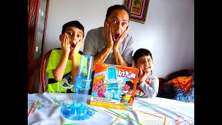 Taran Taymur and Dad Play quotKERPLUNKquot the Crazy Marble Game [upl. by Otanod672]