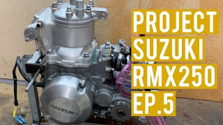 Suzuki RMX250 Rebuild Ep5 top end rebuild [upl. by Barfuss]