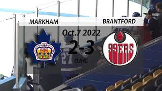 Brantford 99ers  Markham Royals 107  OJHL Highlights 2022 [upl. by Jarib490]