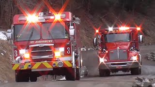 St Johnsbury Engine 3 and Danville Tanker 2 Responding [upl. by Carla495]