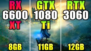 RX 6600 XT vs GTX 1080 Ti vs RTX 3060  AMD Drivers 2321Nvidia 52849 [upl. by Elsie]