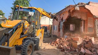 JCB 3DX Xtra Going to Old School Demolished and Crushed in Udangudi  jcb video [upl. by Diarmuid99]