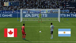 ARGENTINA VS CANADA  COPA AMERICA 2024  PENALTY SHOOTOUT  FIFA 23 GAMEPLAY PC [upl. by Villada]