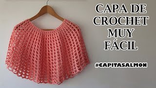 🌺 ¡PRENDA SIN COSTURAS CAPITA DE CROCHET MUY FÁCIL TALLA ÚNICA SIRVE PARA TODAS LAS TALLAS [upl. by Duquette]