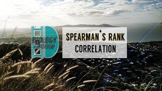 ALevel Biology  Spearmans rank correlation coefficient [upl. by Whale]