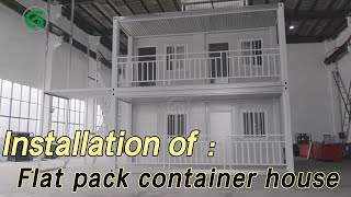 Installation of Flat pack container house [upl. by Orsa]