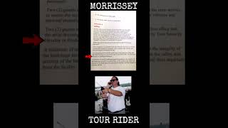 MORRISSEY Tour Rider 16 Security Requirements [upl. by Anayrb52]