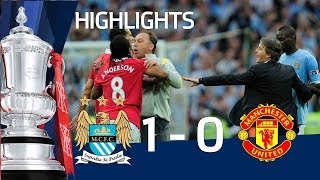 Man City 10 Man United Official Highlights  The FA Cup Semi Final [upl. by Gio]