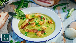 Velouté de petits pois amp menthe à déguster chaud ou froid rapide facile et bon  YouCookCuisine [upl. by Rexferd]