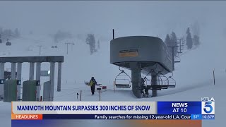 Mammoth Mountain surpasses 300 inches of snow [upl. by Ultan342]