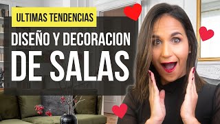 TENDENCIAS de DECORACION DE SALAS  Diseño de Interiores [upl. by Xylon49]