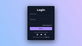 Responsive Login Page Using HTML amp CSS [upl. by Eniron]