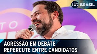 Candidatos comentam cadeirada de Datena contra Marçal  SBT Brasil 160924 [upl. by Annavas]