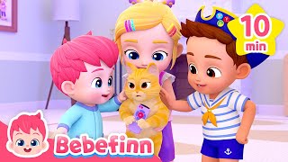 🐱 Hide and Seek with The Troublemaker Cat BooㅣKids Animal Song CompilationㅣBebefinn Nursery Rhymes [upl. by Carolee]